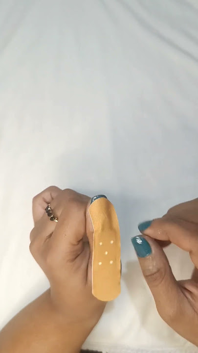 How to get French nails with a band-aid #youtubeshorts #nailart