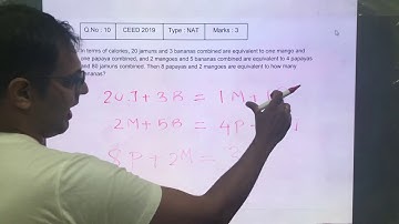 CEED 2019 Solved Paper - Solution for Question No.10