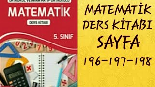 5.SINIF MATEMATİK ÖZGÜN YAYINLARI ( SAYFA 196-197-198 ) // MATEMATİK DERS KİTABI // MATEMATİK KİTABI