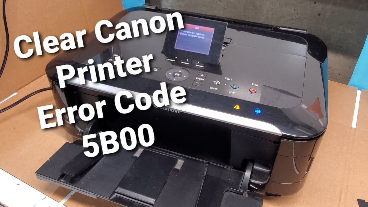 lager lastig Mooie jurk Fix Error 5B00 on Canon Pixma Printers MG5320 Clear Code - YouTube