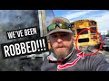 ROBBED!!  & we start flooring || 2020 Bus Conversion - Ep. 35 | TaleOfTwoSmittys