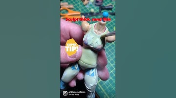 Sculpt thick, sand thin! #sculpting #custom #toys #art #tutorial