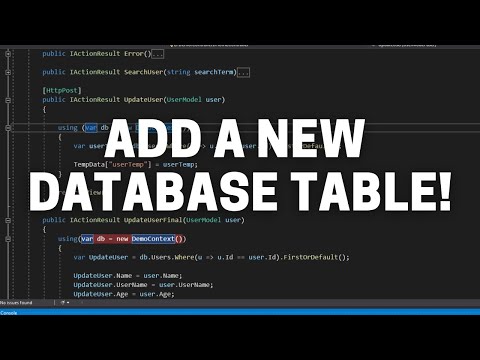Vidéo: Comment ajouter une nouvelle table à Entity Framework ?