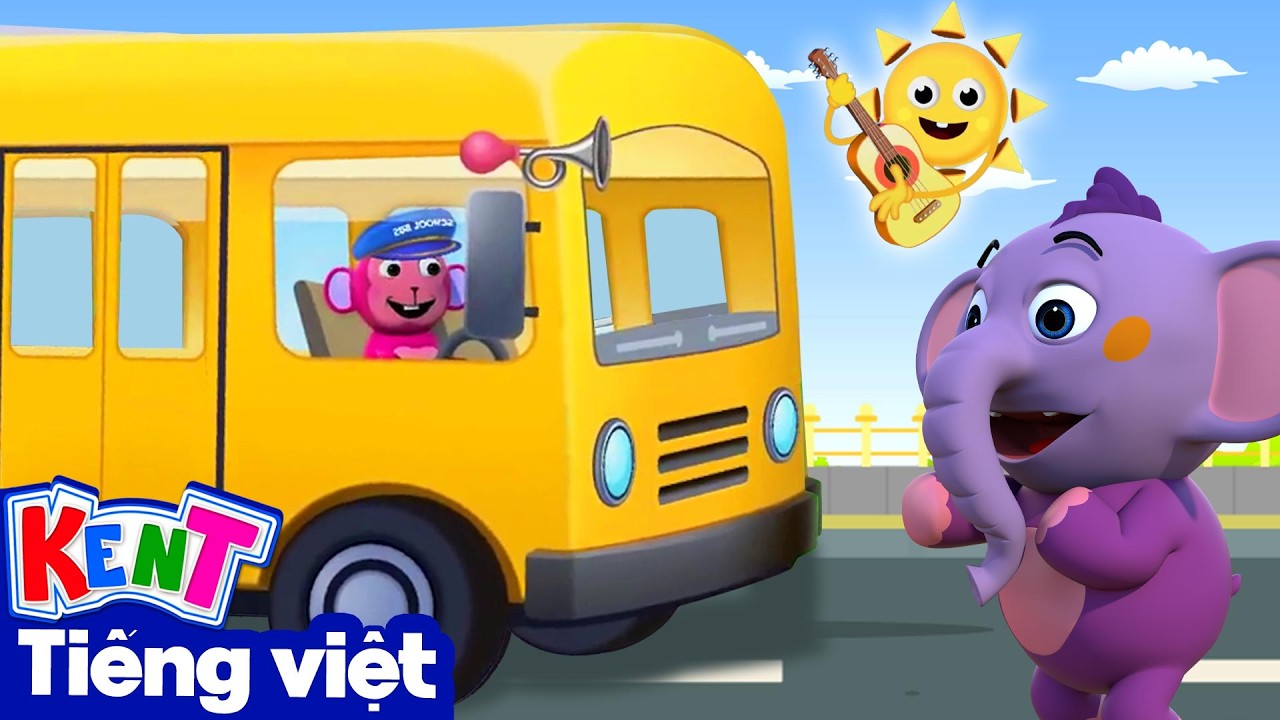 Các bài hát và vần điệu cho bé 🚌 Bài hát Xe buýt Trường học | HooplaKidz Tiếng Việt