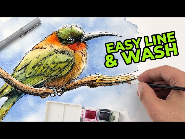 Simple Beginner's Guide to Pen, Ink and Watercolor Painting - Rosemary And  Pines Fiber Arts