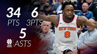 OG Anunoby 34 pts 6 threes 5 asts vs Nuggets 25/26 season
