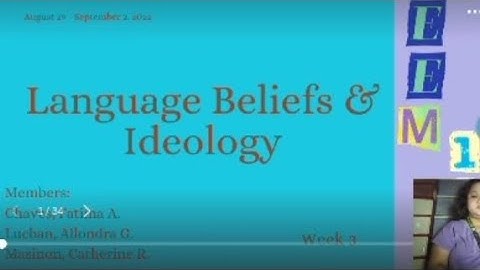 Language Beliefs & Ideology