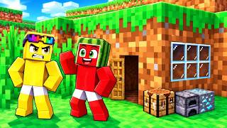Surviving 100 Days inside a Tiny Block Minecraft World…