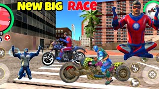 Rope Hero Bike Transformer Vs Superhero Ghost Rider Race | Rope Hero Vice Town | Gamer Blasty screenshot 3