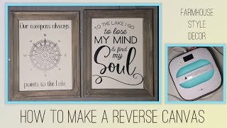 How to Make a Reverse Canvas using my HTVRONT Heat press and vinyl