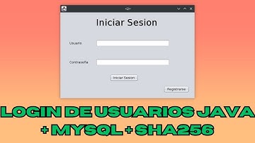 Login de usuarios Java + MySql + Sha256