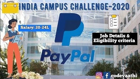 PayPaL India Campus Challenge | Recruitment 2020