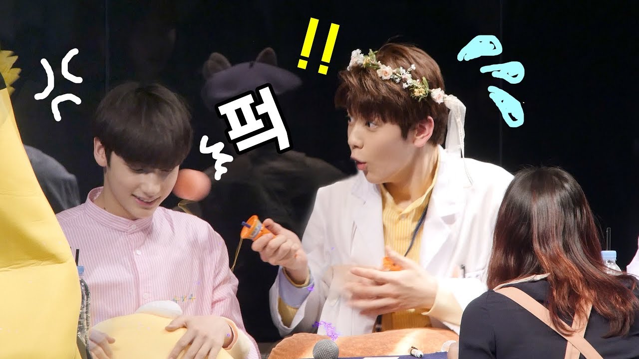 190330 TXT : 수빈의 아이스 펀치에 휴닝카이 반응 SOOBIN punch, HUENINGKAI reaction : 투바투 fancam : 롯데월드몰 시네파크
