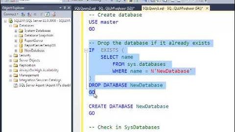 SQL Server 2012 - Simple way of Creating Database