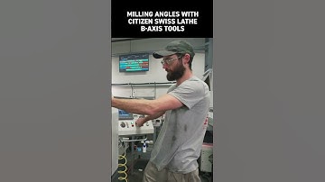 Milling Angles Using B-Axis Tools on a Citizen Swiss Lathe  #cncmill #cnc