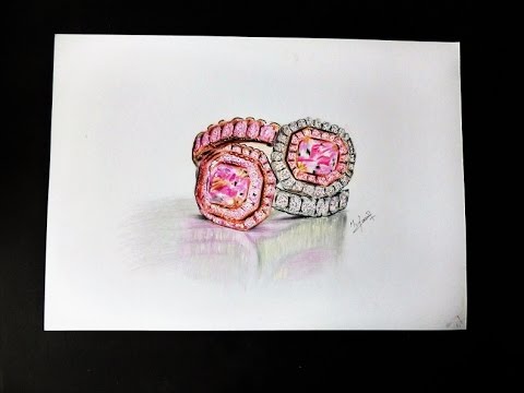 How to draw a jewelry ring - YouTube