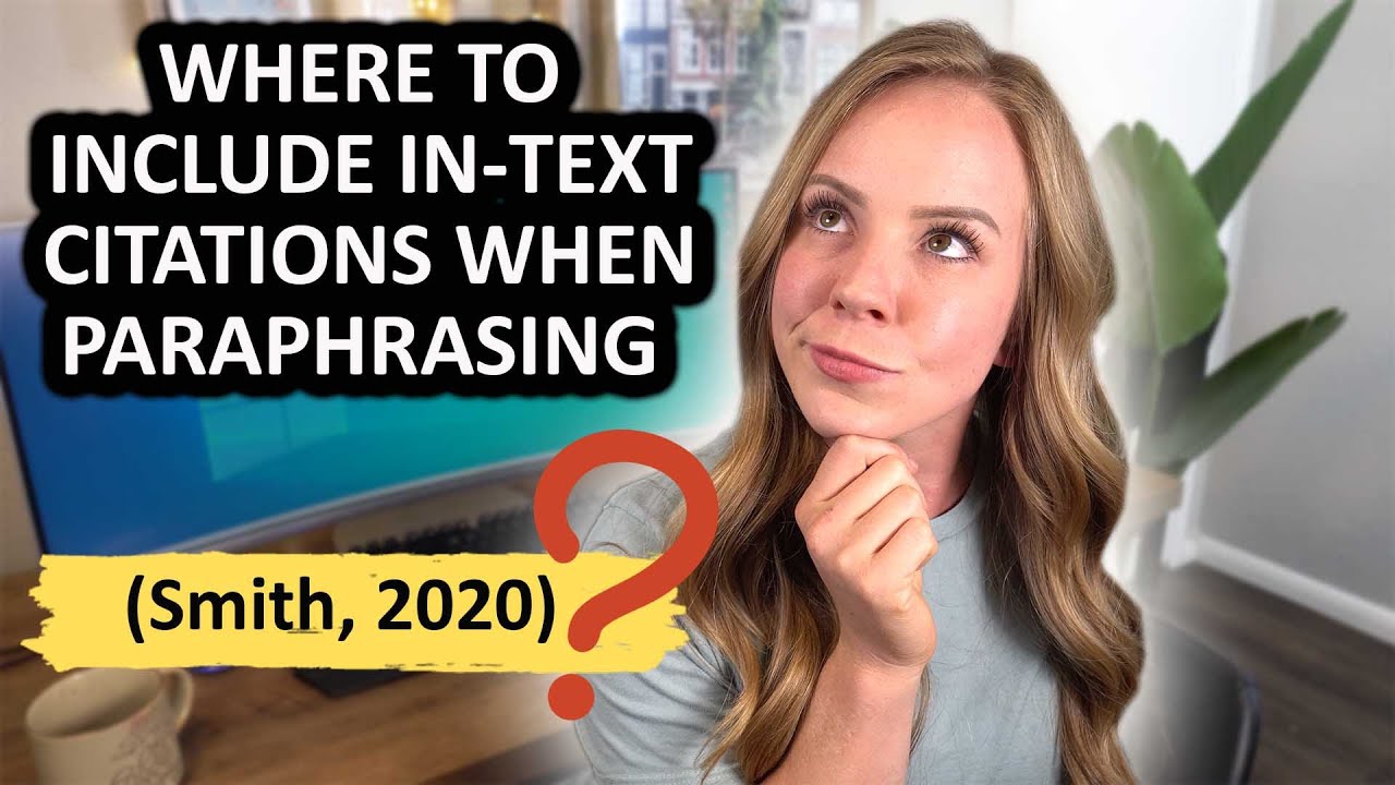 do you use in text citation when paraphrasing