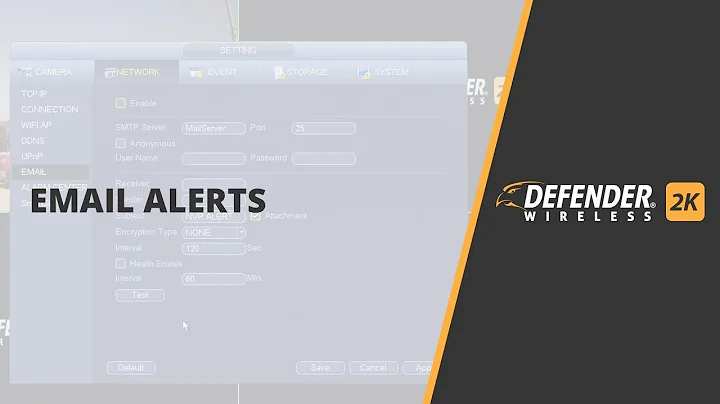 How to Set up Email Alerts on  your Defender 2K Wireless Security System