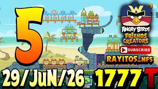 Angry Birds Friends Level 5 Tournament 1777 Highscore POWER-UP walkthrough 3 stars