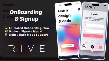 Build an Animated Onboarding + Sign-in UI with Rive | Mobile App Tutorial