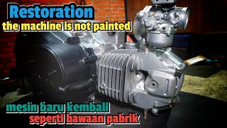 MESIN BERSIH LAGI !!! kotoran,kerak lenyap ~ sandblast | Restorasi mesin honda Kharisma - Part.3