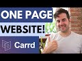 Carrd.co Tutorial - Create a One Page Website!