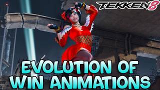 Evolution of Ling Xiaoyu & Miharu Hirano Win Animations | Tekken (1997-2024) | 4K