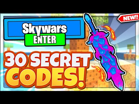 SKYWARS CODES *FREE COINS* ALL 30 NEW SECREET ROBLOX SKYWARS CODES!