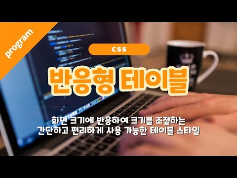 [CSS] 가변(반응)형 테이블
