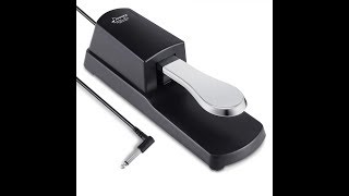 Donner Piano Sustain Pedal, Keyboard Sustain Pedal for Digital Piano  Electronic Keyboard MIDI Synthesizer, Sturdy Durable, with Polarity Switch,  1/4