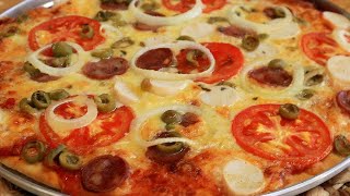 ⁣ESSA MASSA RENDE 4 PIZZAS GRANDES I MASSA E MONTAGEM I PIZZA CASEIRA