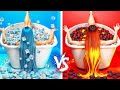 COOLEST SCHOOL HACKS || Fire Girl &amp; Ice Lady DIY Battle