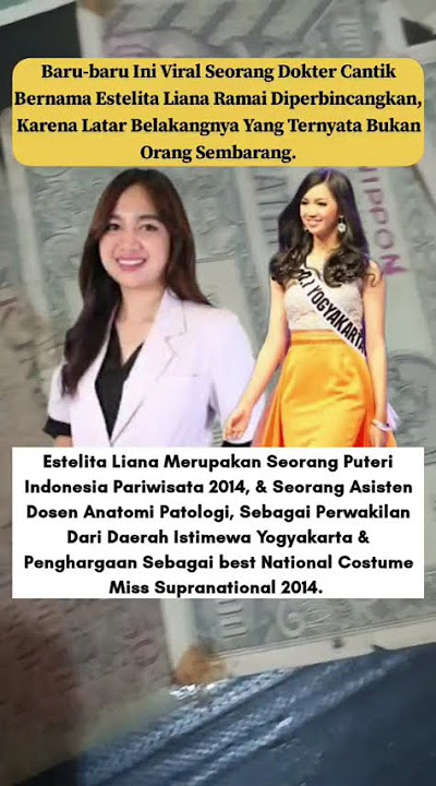 Sosok Estelita Liana Dokter Cantik Yang Ternyata Bukan Orang Sembarang.