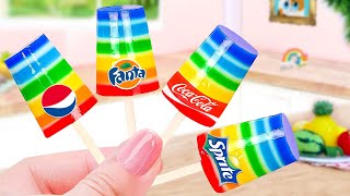 Sweet Rainbow Jelly Making  How To Make Miniature Jelly Dessert Recipe  Mini Baking