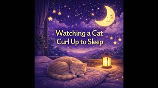 watching cat curl up sleep