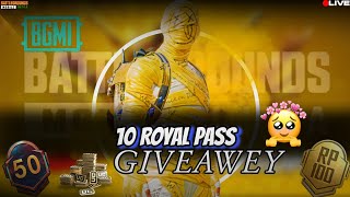 ROYALE PASS GIVEAWAY STREAM ||THANKS FOR 700 SUBSCRIBER ROAD TO 1K SUBSCRIBERS ||#GIVEAWAY  #LIVE
