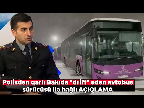 Polisdən qarlı Bakıda \