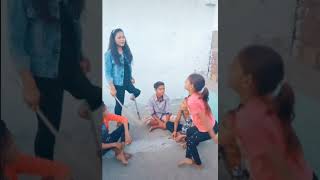 Beautiful Polio Girl Playing With Children