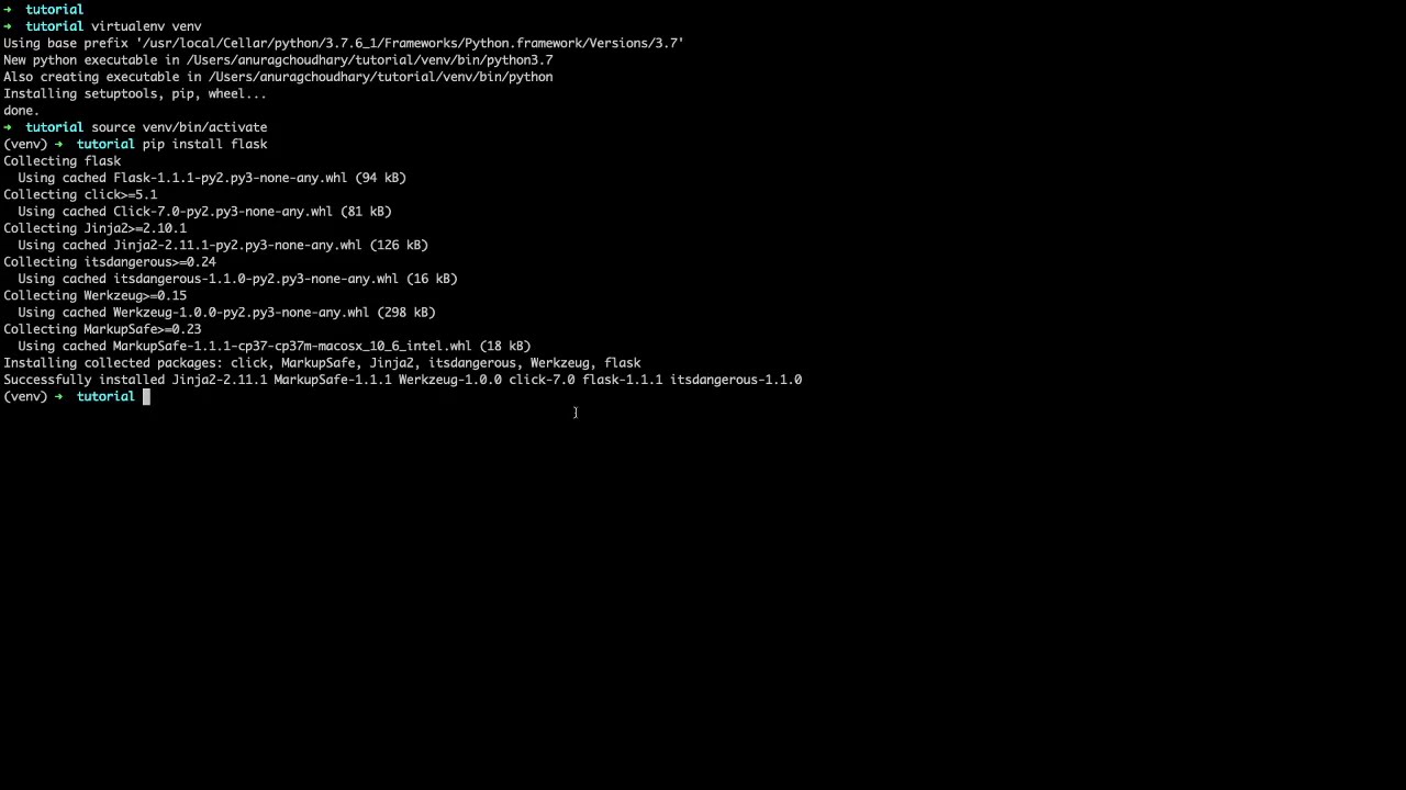 First Flask Hello World Web Application - YouTube