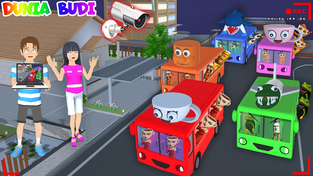 Yuta Mio Panik CCTV Merekam Bus Rainbow Pasukan Anomali Di Depan Rumah😱| Sakura School Simulator