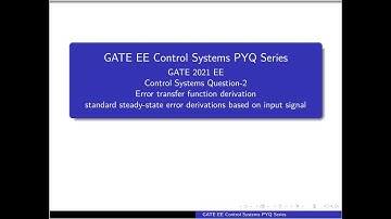 #GATE #2021 #EE #Control #Systems #PYQ || Question -2