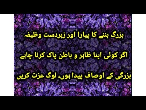 Buzarg Bannay Ka Pyara O Zabardast Amal بزرگ بننے کا پیارا و زبردست عمل