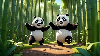 Two Chubby Pandas Learn to Skip | Fun Panda Song for Kids | Nursery Rhymes and Learning Songs