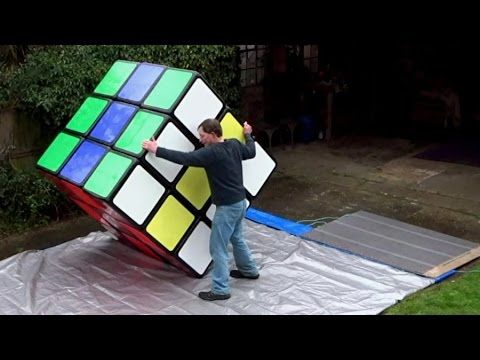 (Official) LARGEST RUBIK'S CUBE puzzle in the world - Tony Fisher! Guinness World Record 1.57m 3x3x3