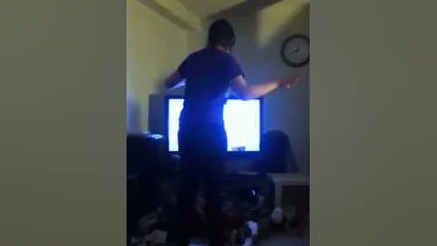 Alicia playing wii fit