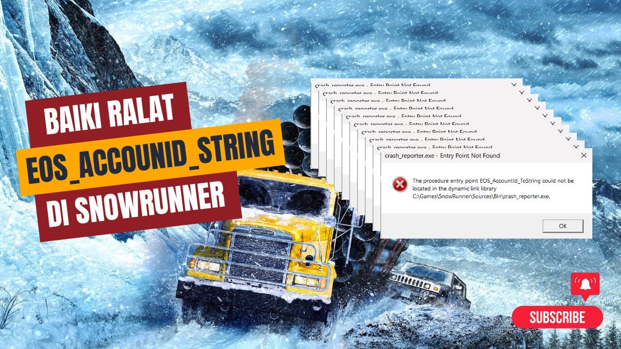 BAIKI RALAT EOS_ACCOUNTID_STRING DI SNOWRUNNER - YouTube
