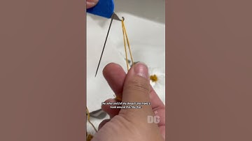 Easiest way to thread a needle!   |  how to use a needle threader #embroidery #sewing