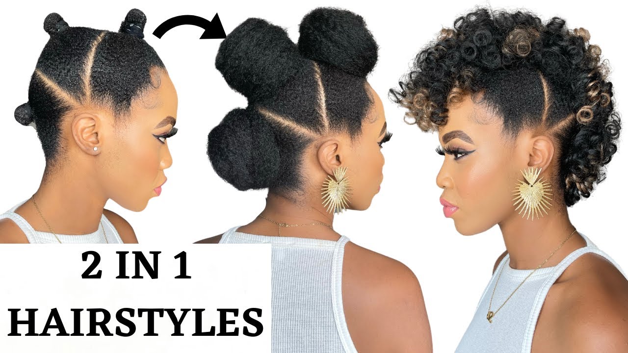 🔥QUICK & EASY RUBBER BAND HAIRSTYLE ON NATURAL HAIR / TUTORIALS /  Protective Style / Tupo1 