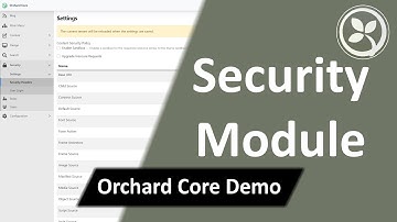 Security Module - Orchard Core Demo