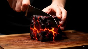 "What Happens When You Slice a Minecraft Magma Block? 🔥#ASMRShorts  #SatisfyingSlice  #shorts